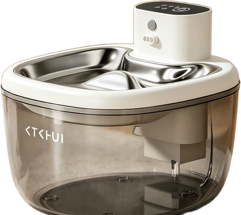 Cylindrical smart water fountain (optional steel tray) — MP-HT014