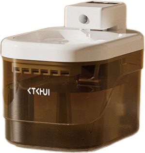 Transparent round tank with side motor water fountain — MP-HT015