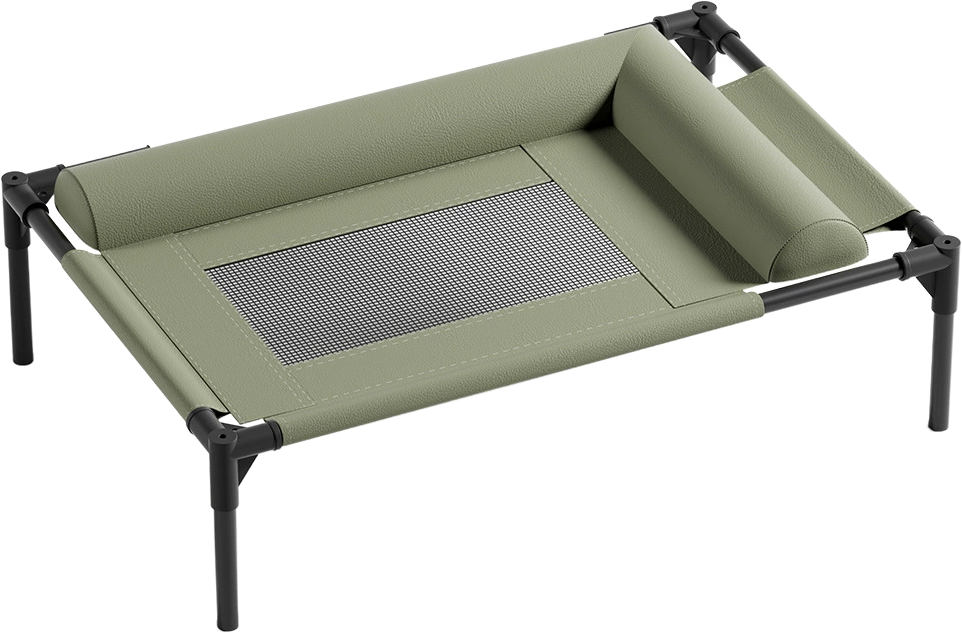 Leather camp-style pet bed — MP-HT021