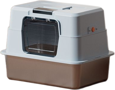 Square lid fully enclosed stainless steel litter box — MP-HT039