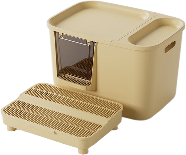 Square fully enclosed plastic litter box — MP-HT048