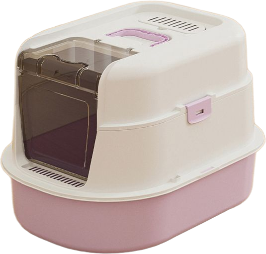 Curved lid fully enclosed litter box — MP-HT049