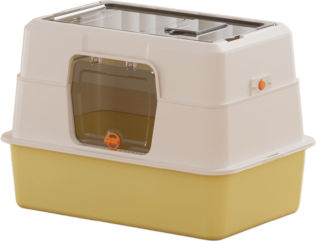 High-base with orange door knob litter box — MP-HT051