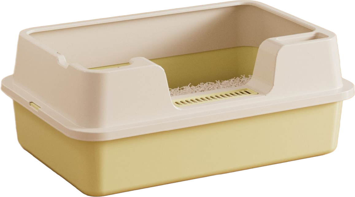 Two-tone semi-enclosed litter box — MP-HT067