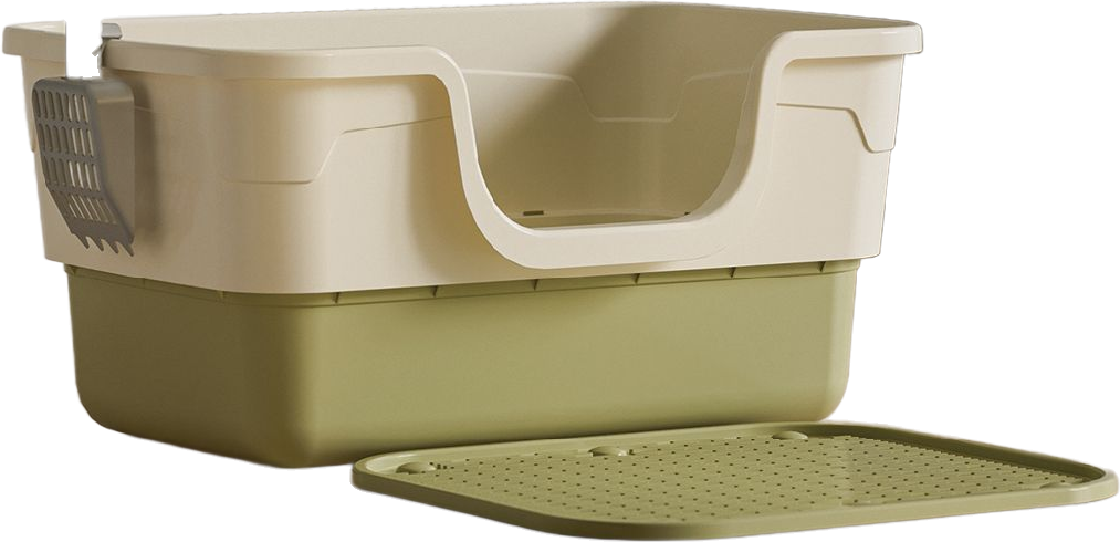 Double-layer drawer semi-enclosed litter box — MP-HT074