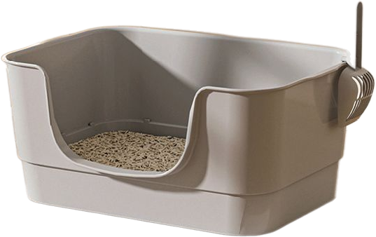Round guard semi-enclosed litter box — MP-HT075