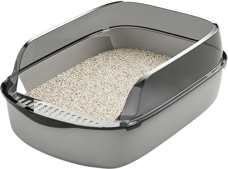 High transparent guard with scoop litter box — MP-HT081