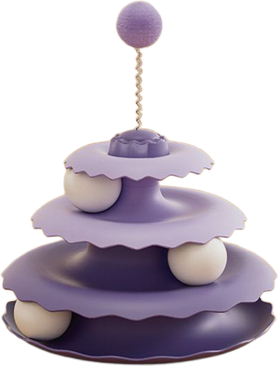 Three-tier flower cat track toy — MP-HT089