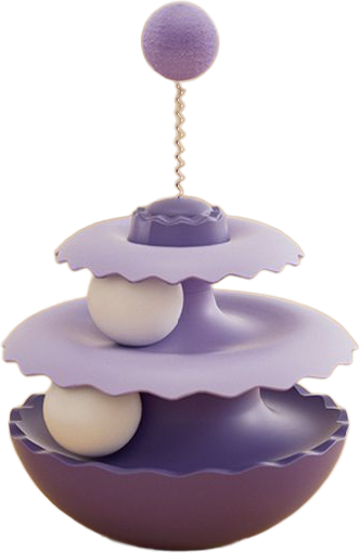 Two-tier flower cat track toy — MP-HT090