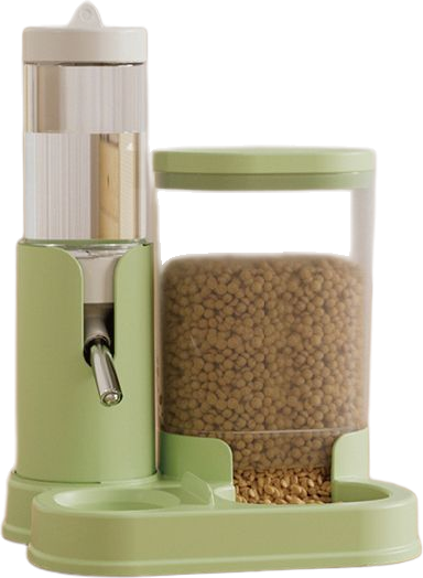 Cylindrical dual-compartment small pet feeder — MP-HT108