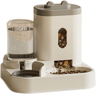 Round hopper dual-compartment gravity food and water feeder — MP-HT121