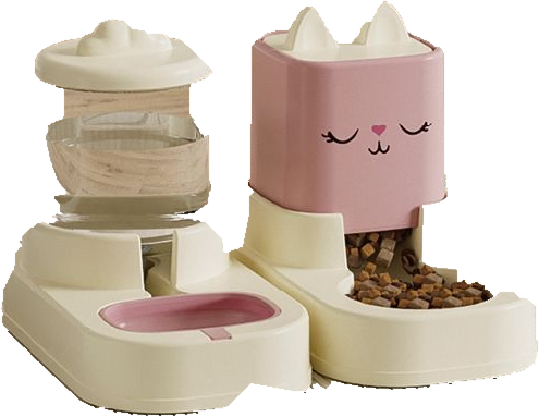 Cat-face upright food and water feeder — MP-HT123