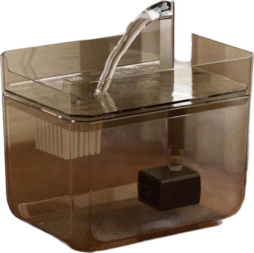 Square transparent tap-style water fountain — MP-HT132