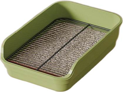 High-sided rectangular wire-mesh dog toilet tray — MP-HT136