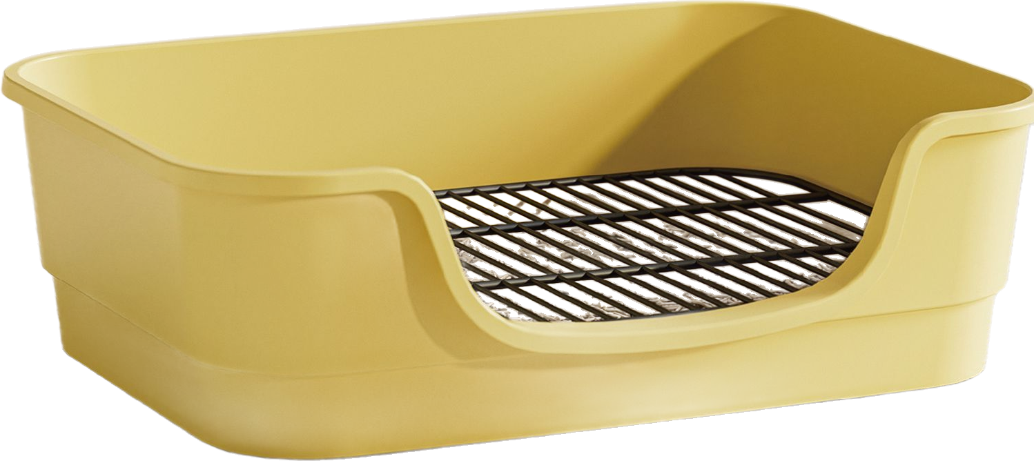 Low-entry half-guard wire-mesh dog toilet tray — MP-HT140