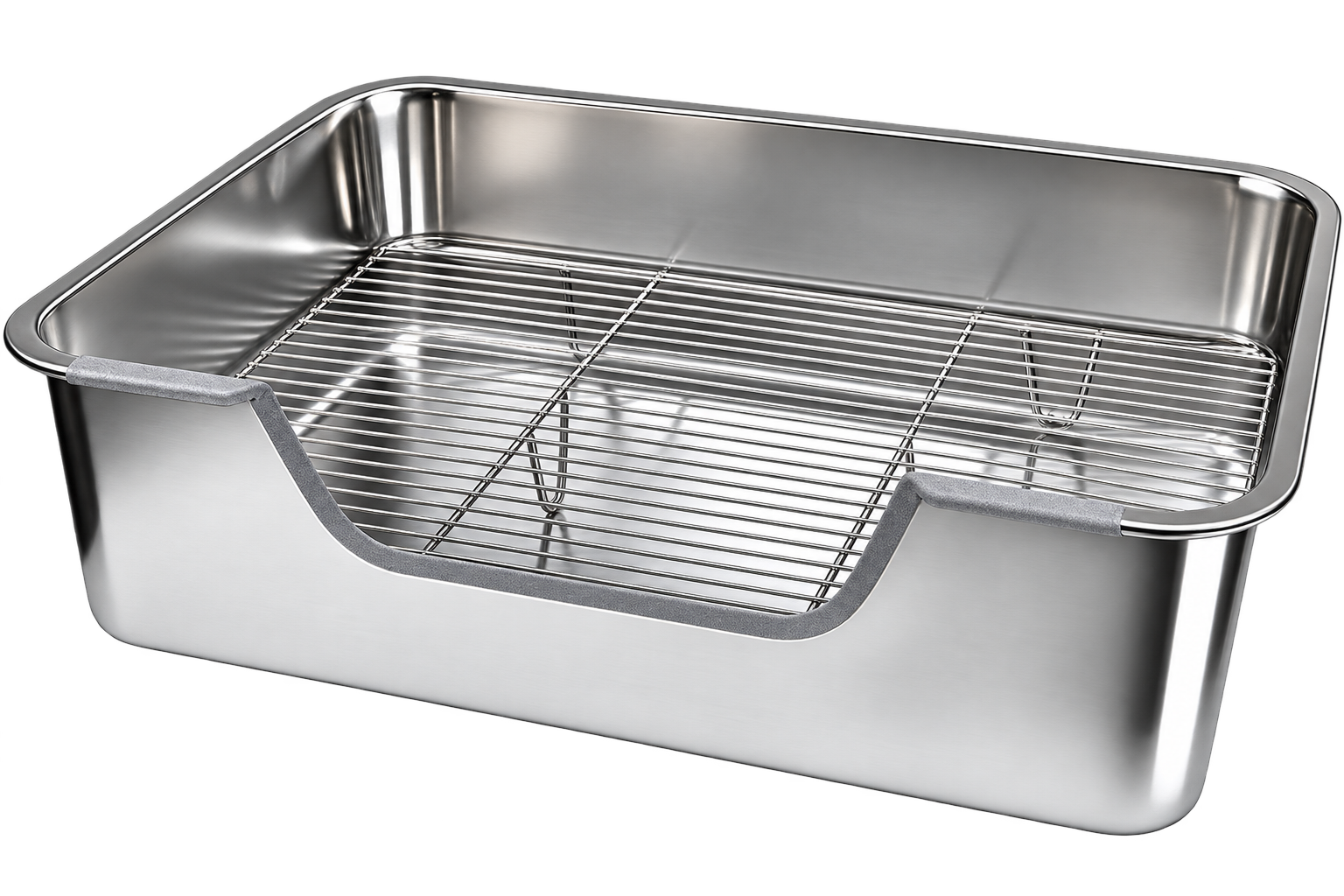 Low-entry dog toilet tray (with wire rack) — MP-L85