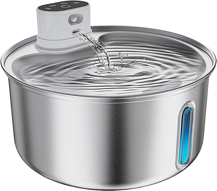 Smart wireless sensor stainless steel pet water fountain — MP-S04