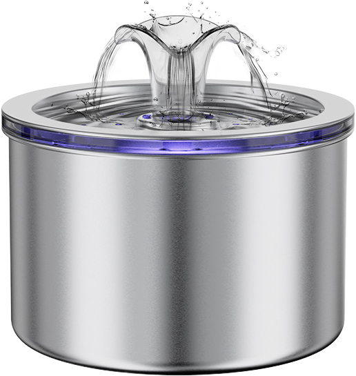Plug-in Stainless Steel Water Fountain, Decorative Flow — MP-S10