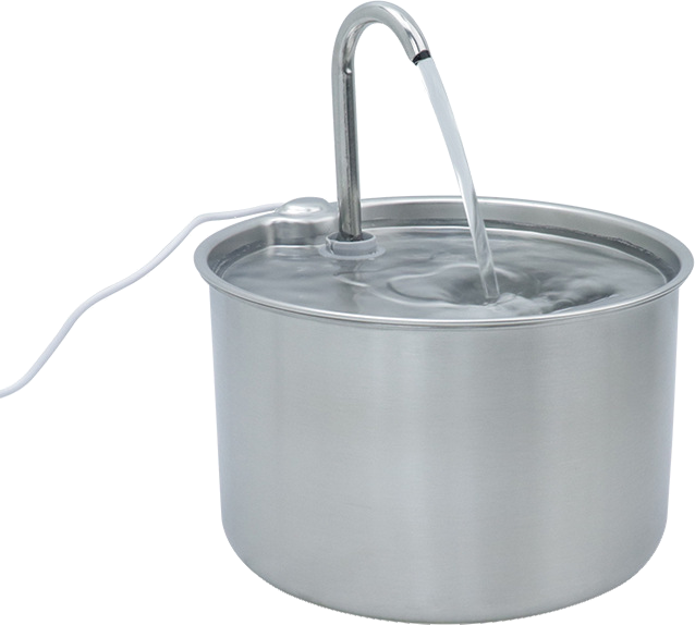 Plug-in Stainless Steel Water Fountain, Tap Flow, No Window — MP-S11