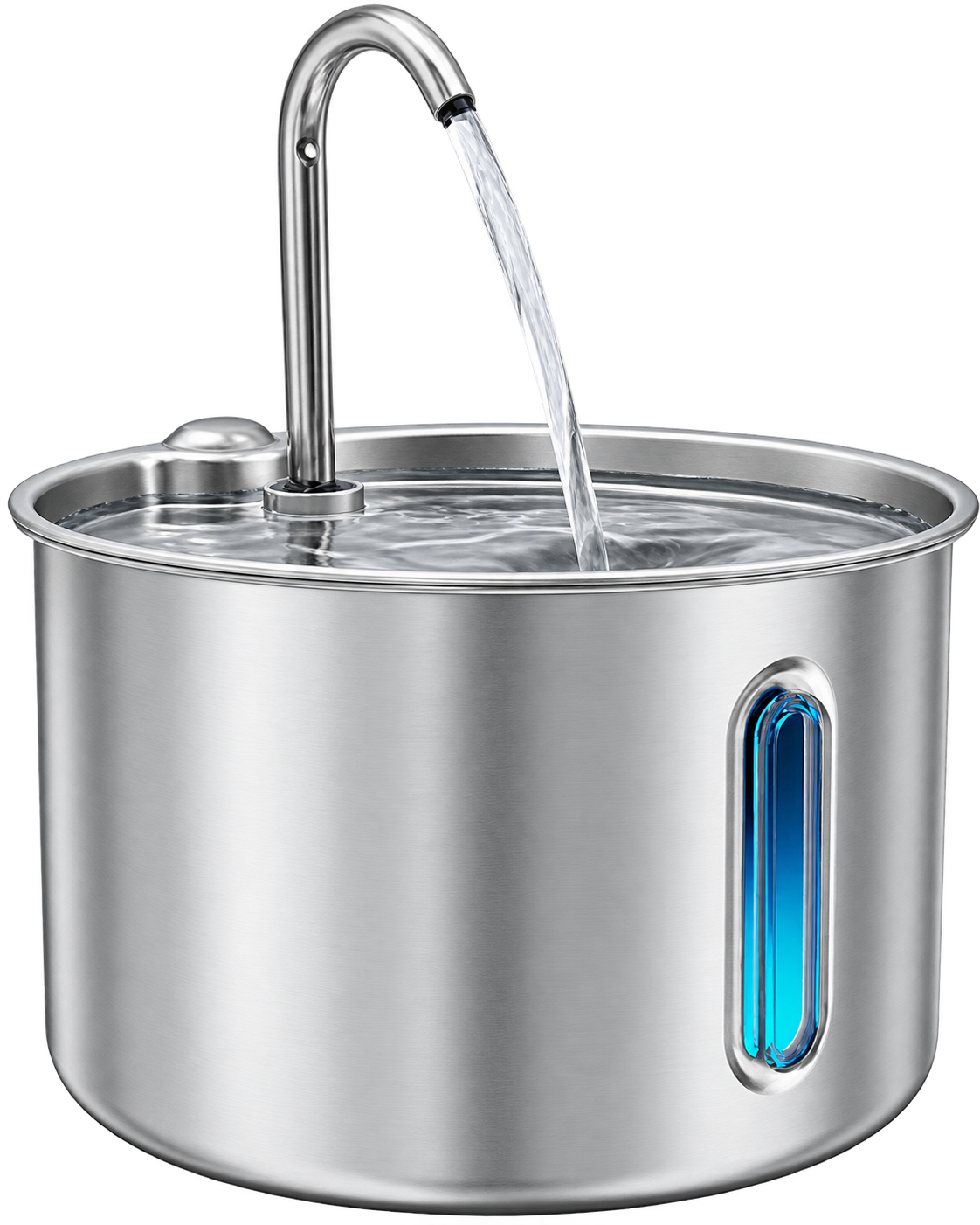 Plug-in tap-style flow stainless steel pet water fountain — MP-S12