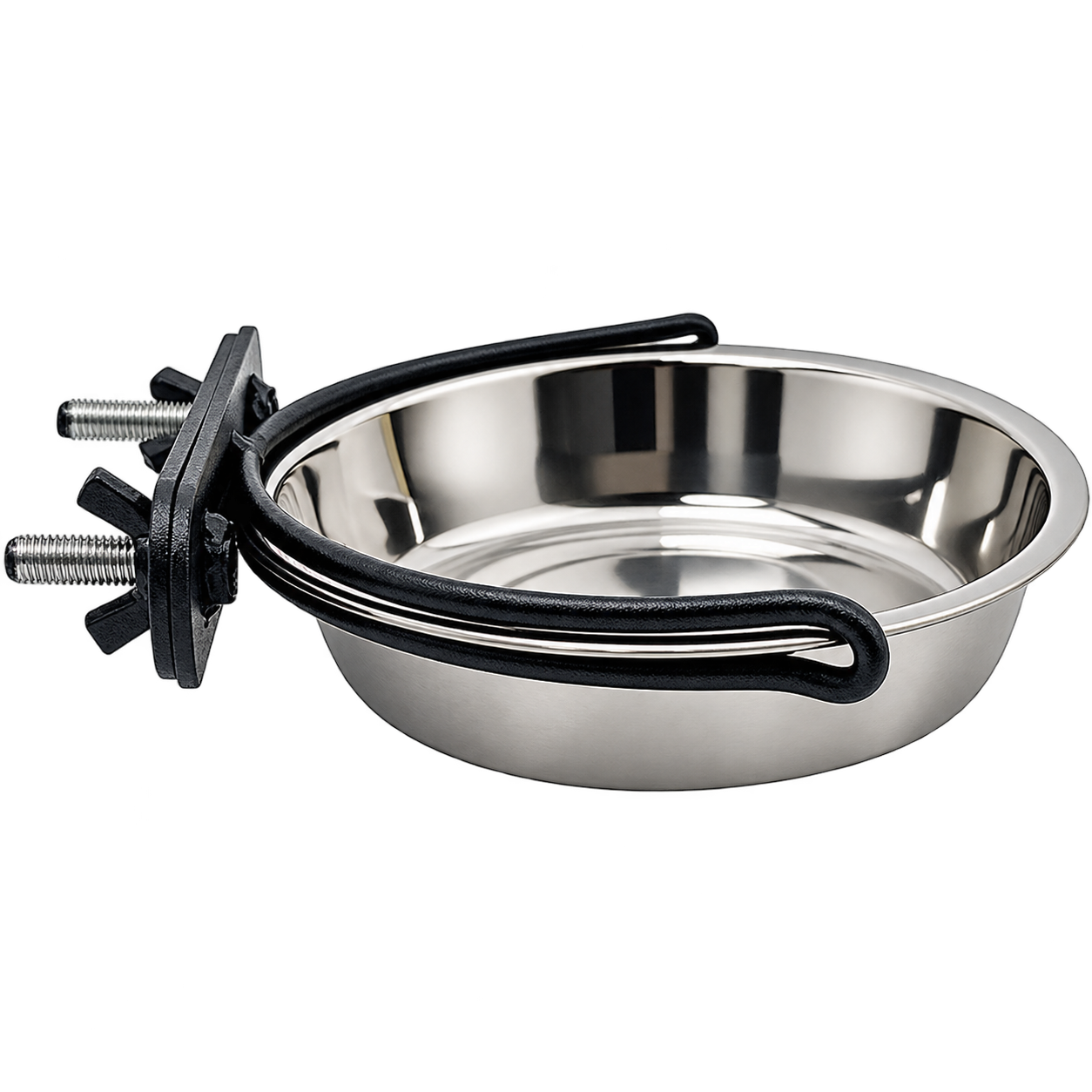 Black iron clamp + natural-finish bowl — PM-PC10