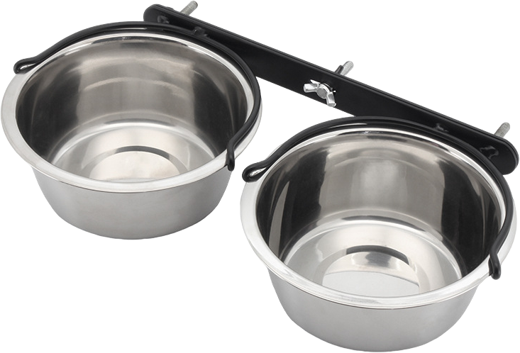 Black iron clamp + natural-finish bowl — PM-PC13