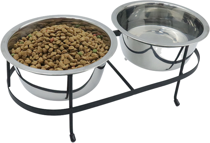 15-degree tilted double bowl stand — PM-PC15