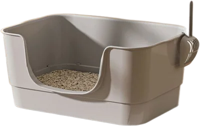 Round guard semi-enclosed litter box — MP-HT075