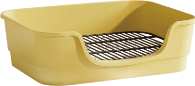 Low-entry half-guard wire-mesh dog toilet tray — MP-HT140