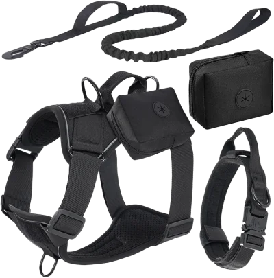 X21 Tactical Harness, Collar, Leash and Side Pouch Set — MP-X197