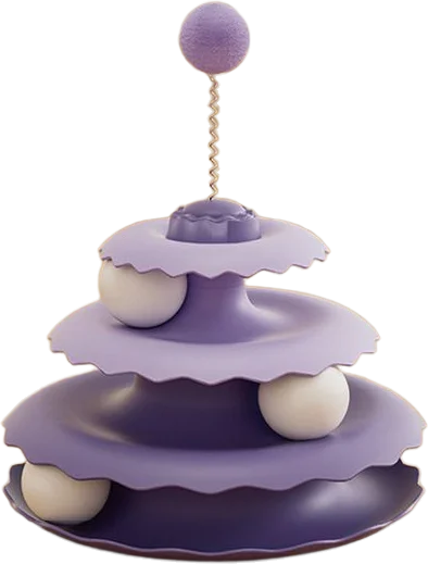 Three-tier flower cat track toy — MP-HT089