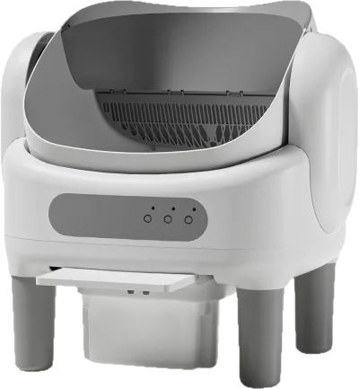 White and black automatic litter box — MP-HT016