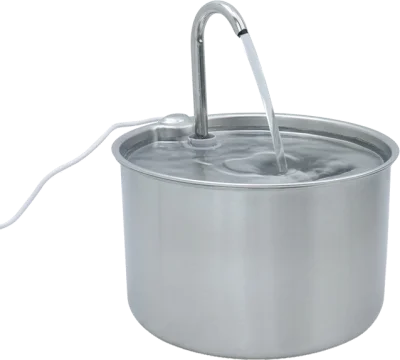 Plug-in Stainless Steel Water Fountain, Tap Flow, No Window — MP-S11
