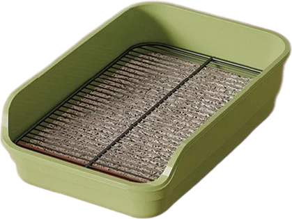 High-sided rectangular wire-mesh dog toilet tray — MP-HT136