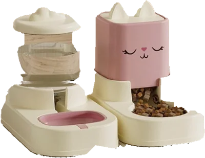Cat-face upright food and water feeder — MP-HT123