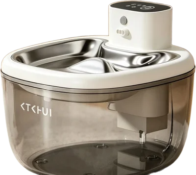 Cylindrical smart water fountain (optional steel tray) — MP-HT014