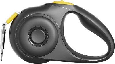 Black Knight leash (without light) compatible with add-on poop bag dispenser — MP-Q04