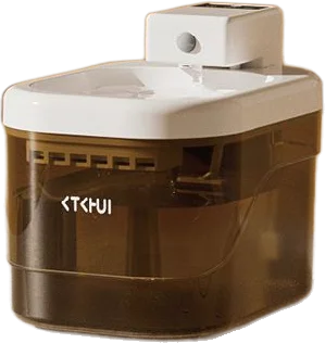 Transparent round tank with side motor water fountain — MP-HT015