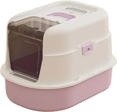 Curved lid fully enclosed litter box — MP-HT049