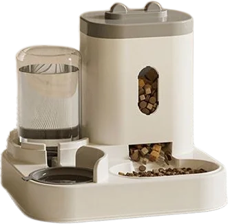 Round hopper dual-compartment gravity food and water feeder — MP-HT121